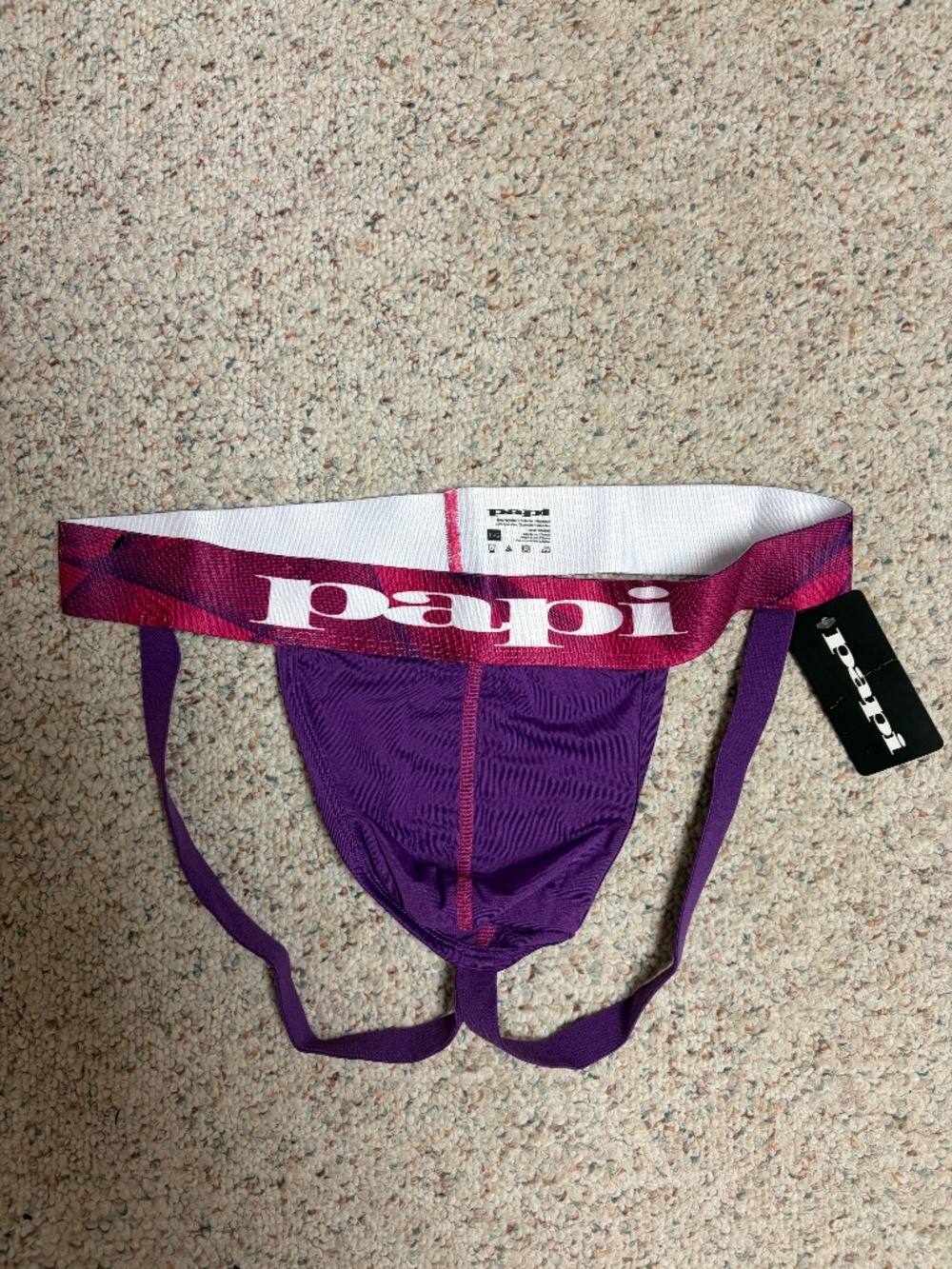NWT Papi Pink and Purple Jockstrap LARGE